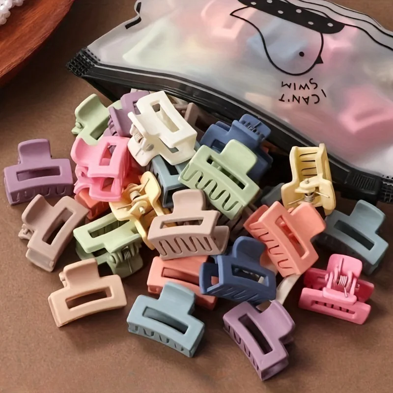 20 unids/bolsa de pinza para el pelo hueca mate de Color sólido, pasadores de ca — 3