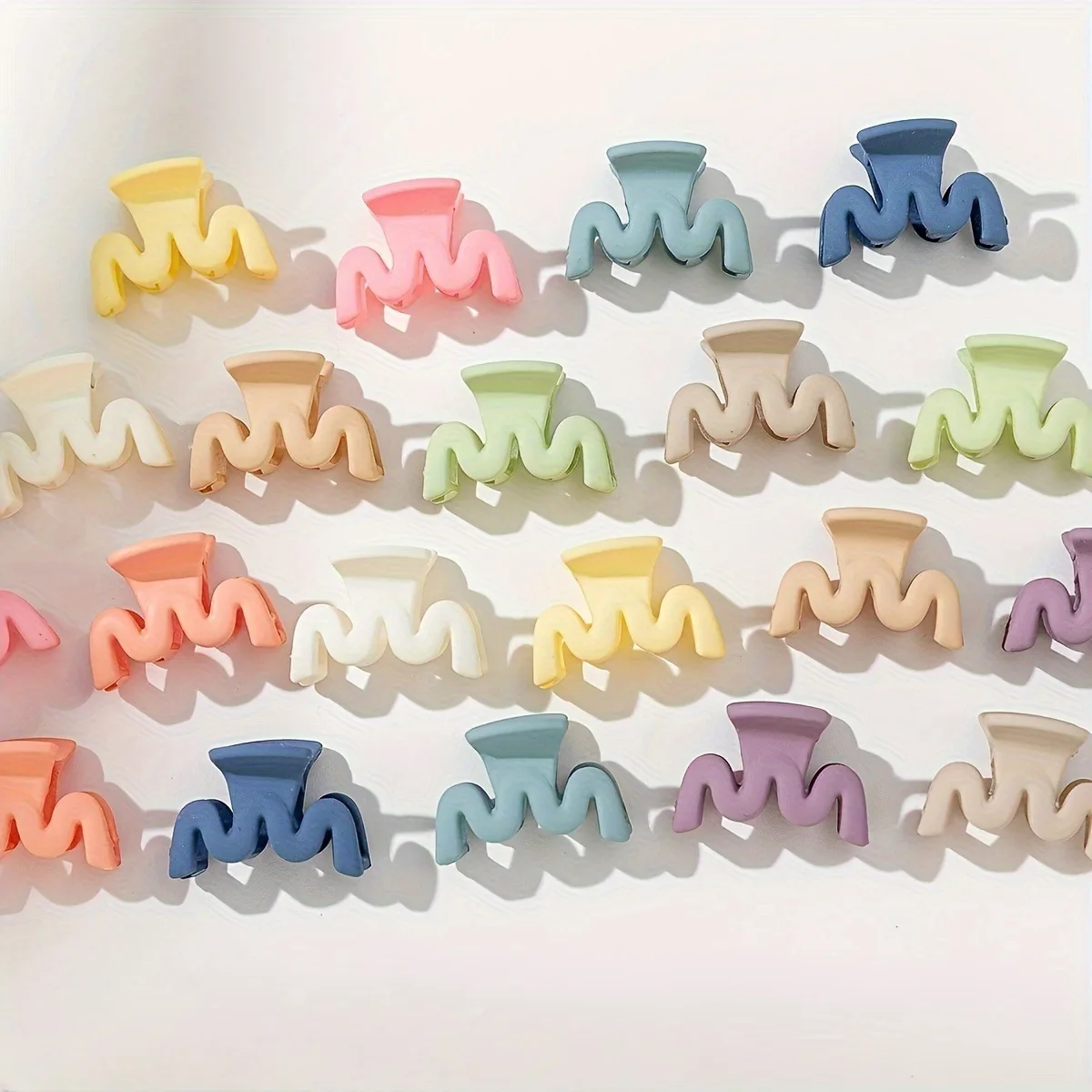 20 unids/bolsa de pinza para el pelo hueca mate de Color sólido, pasadores de ca