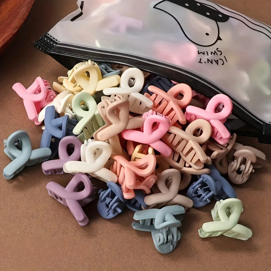 20 unids/bolsa de pinza para el pelo hueca mate de Color sólido, pasadores de ca — 2