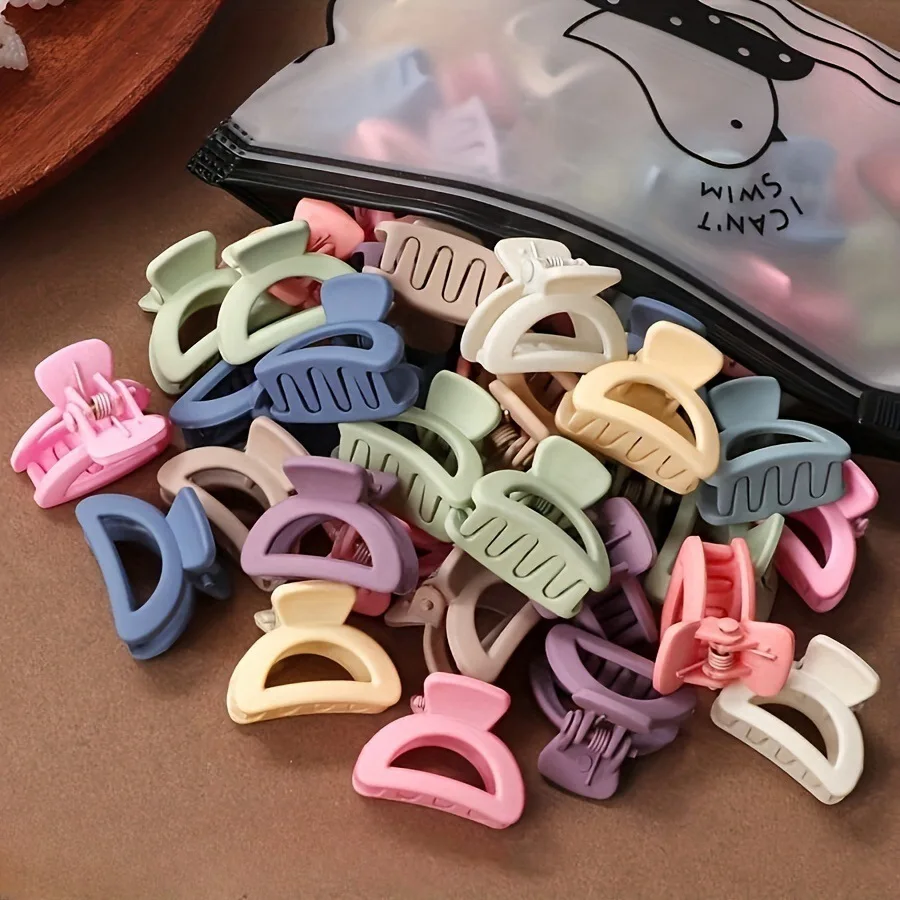 20 unids/bolsa de pinza para el pelo hueca mate de Color sólido, pasadores de ca — 4