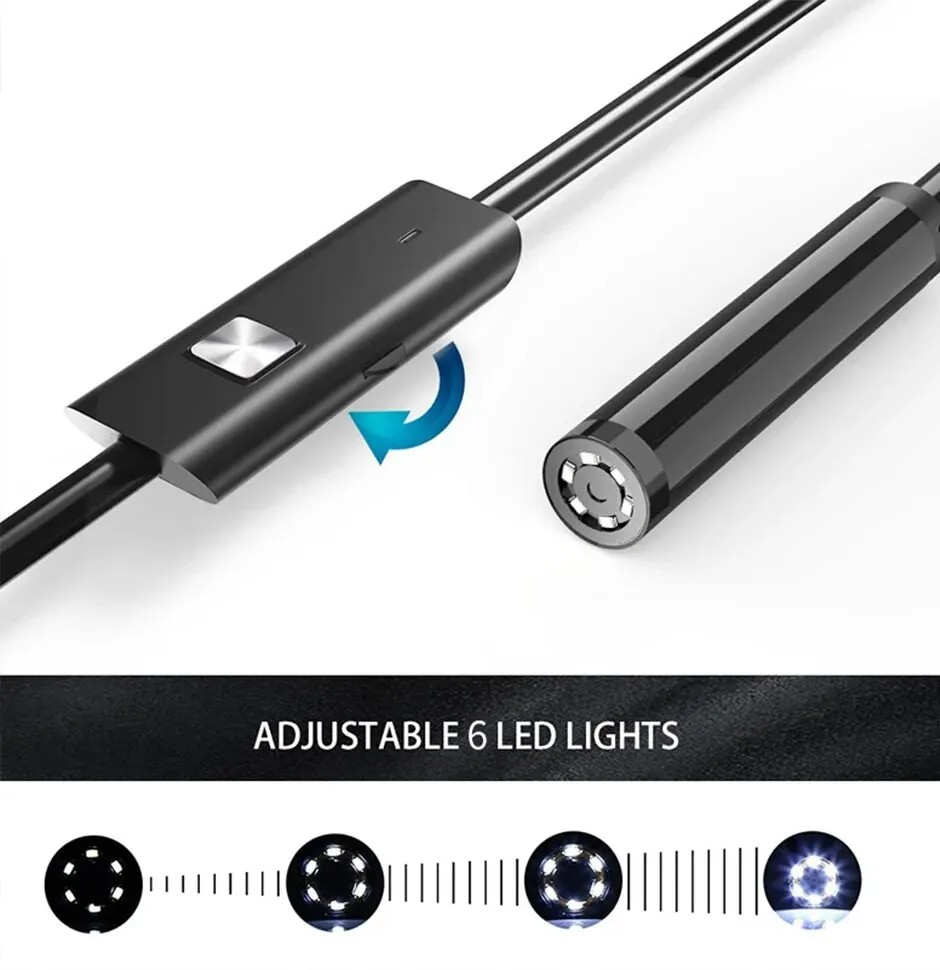 Cámara Endoscópica TYPE-C 7mm IP67 6 LED USB — 4