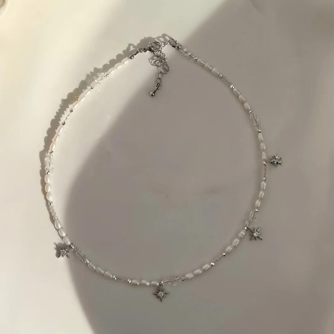 Collar de Perlas Minimalista Doble — 4