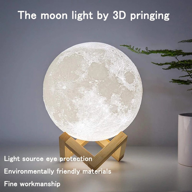 MoonGlow 3D — Lámpara Luna LED 16 Colores con Mando a Distancia — 2