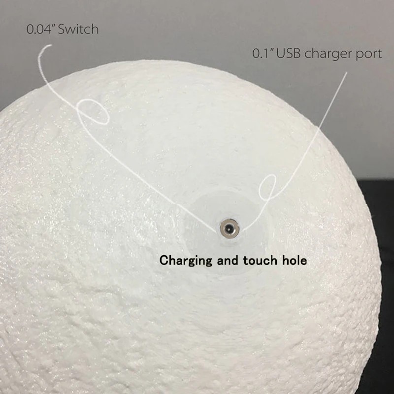 MoonGlow 3D — Lámpara Luna LED 16 Colores con Mando a Distancia — 4