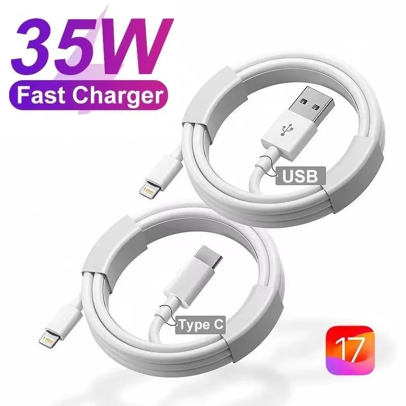 Para PD 35W cargador rápido USB tipo C para iPhone 15 14 13 12 11 Pro Max Mini P