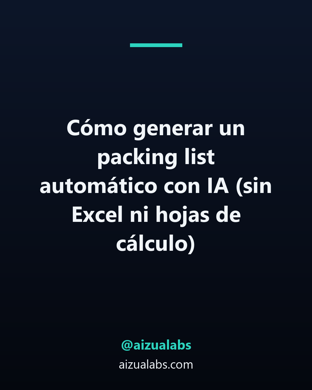How to generate an automatic packing list with AI (no spreadsheets required)